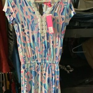 Lilly Pulitzer Blue and Pink‎ Rebel skort romper, ski. Blue, XXS, NEW